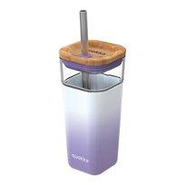 Kubek szklany Lilac Gradient 540 ml QUOKKA, biały
