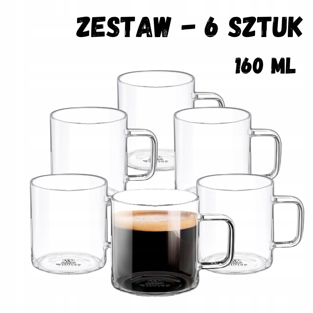 Zdjęcia - Kubek Wilmax  szklany termiczny  England 160 ml zestaw 6szt WL-888603/6A 