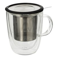 Kubek szklany, z zaparzaczem, 300 ml, Secret de Gourmet
