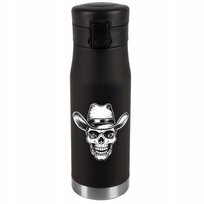 Kubek Termiczny Grawer Prezent Imieniny Urodziny Srebrny CZASZKA 045