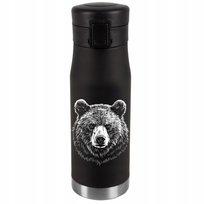 Kubek Termiczny Grawer Prezent Imieniny Urodziny Srebrny NIEDŹWIEDŹ 017