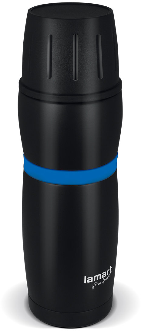 Kubek termiczny LAMART Cup LT4053, czarny/niebieski, 480 ml
