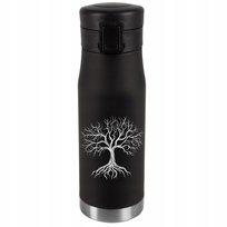 Kubek Termiczny Personalizacja Prezent Imieniny Urodziny Srebrny DRZEWO 038