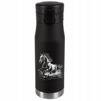 Kubek Termiczny Personalizacja Prezent Imieniny Urodziny Srebrny KOŃ 064