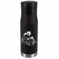 Kubek Termiczny Personalizacja Prezent Imieniny Urodziny Srebrny PANDA 059