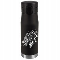 Kubek Termiczny Personalizacja Prezent Imieniny Urodziny Srebrny SMOK 032