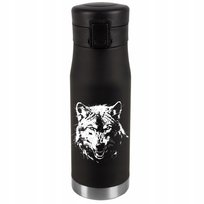 Kubek Termiczny Personalizacja Prezent Imieniny Urodziny Srebrny WILK 025