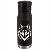 Kubek Termiczny Personalizacja Prezent Imieniny Urodziny Srebrny WILK 028