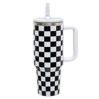 Kubek Termiczny, Square It!, Kratka, Słomka, 1 L