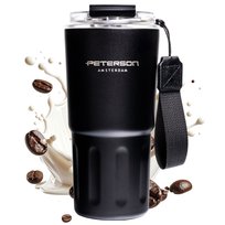 Kubek termiczny termos gorące napoje zimne kawa herbata 600ml Peterson czarny