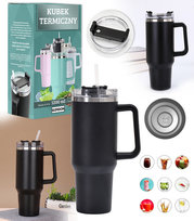 Kubek Termiczny Termos Ze Słomką Stal Nierdzewna Duży Xxl 1200 Ml + Słomka Gordon