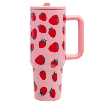 Kubek Termiczny, TIME FOR PICNIC, Truskawki, Słomka, 1 L - Empik