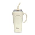 Kubek termiczny ze słomką Majestic Sport Jelly 650 ml biały - Majestic Sport