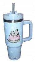 Kubek termiczny ze słomką Pusheen 900 ml niebieski MPM