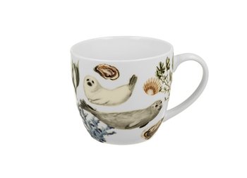 Kubek w koszyczku Seaside morski Foki 460ml - Duo