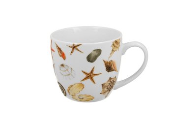 Kubek w koszyczku Seaside morski Muszle 460ml - Duo