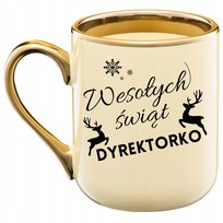 Kubek Wesołych Świąt Dyrektorko – Świąteczny Prezent dla Przełożonej