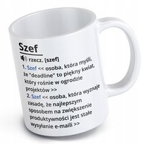 Kubek z definicją szefa najlepszy szef właściciel kierownik zarządzający