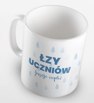Kubek z grafiką łzy uczniów pani profesor, Dzień Nauczyciela, kolor biały, pojemność 330 ml