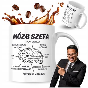 Kubek z nadrukiem 330 ml Mózg Szefa Kubek Do Kawy Prezent Kubek Dla Szefa - Inny producent