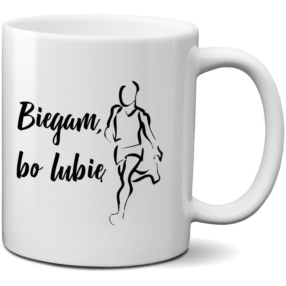 Kubek Z Nadrukiem - Biegam, Bo Lubię - CupCup.pl | Sklep EMPIK.COM