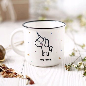 Kubek z niegrzecznym jednorożcem - nie i..., czarny humor, kubek do pracy - Faramuszka