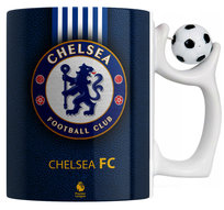 KUBEK Z PIŁKĄ CHELSEA Z IMIENIEM PREZENT PIŁKARSKI
