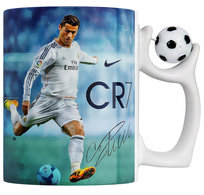 Kubek Z Piłką Cristiano Ronaldo Ceramiczny 330ml z Nadrukiem Imieniem Inna marka