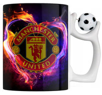 KUBEK Z PIŁKĄ MANCHESTER UNITED Z IMIENIEM PREZENT