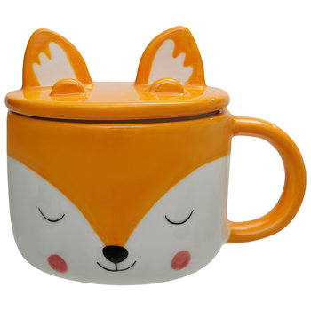 Kubek z Przykrywką, Forest Story, Lis, Pomarańczowy, 200 ml - Empik