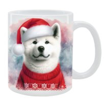 Kubek z psem Akita - Kolekcja Świąteczna
