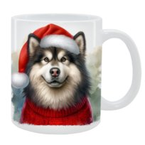 Kubek z psem Alaskan Malamute - Kolekcja Świąteczna