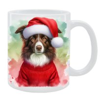 Kubek z psem Border Collie - Kolekcja Świąteczna