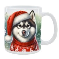 Kubek z psem Husky syberyjski - Kolekcja Świąteczna