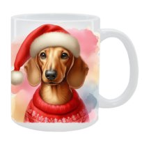 Kubek z psem Jamnik krótkowłosy - Kolekcja Świąteczna