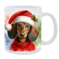 Kubek z psem Jamnik krótkowłosy - Kolekcja Świąteczna