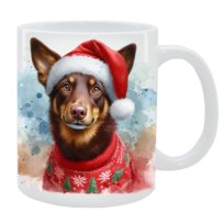 Kubek z psem Owczarek australijski Kelpie - Kolekcja Świąteczna