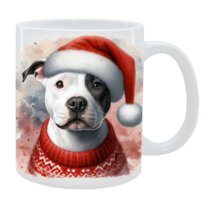 Kubek z psem Staffordshire Bull Terrier - Kolekcja Świąteczna