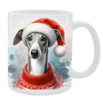 Kubek z psem Whippet - Kolekcja Świąteczna