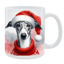 Kubek z psem Whippet - Kolekcja Świąteczna