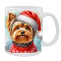 Kubek z psem Yorkshire Terrier - Kolekcja Świąteczna