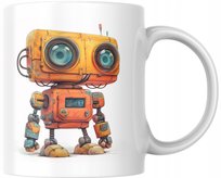 KUBEK Z ROBOTEM robot kolorowy robocik PREZENT dla dziecka chłopca 330ml