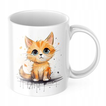 KUBEK Z RUDYM KOTEM kot kotek RUDY prezent dla dziecka miłośnika kotów - Kubeczkovo