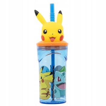 KUBEK ZE SŁOMKĄ POKEMON Z GŁOWA PIKACHU 3D 360ml - Storline