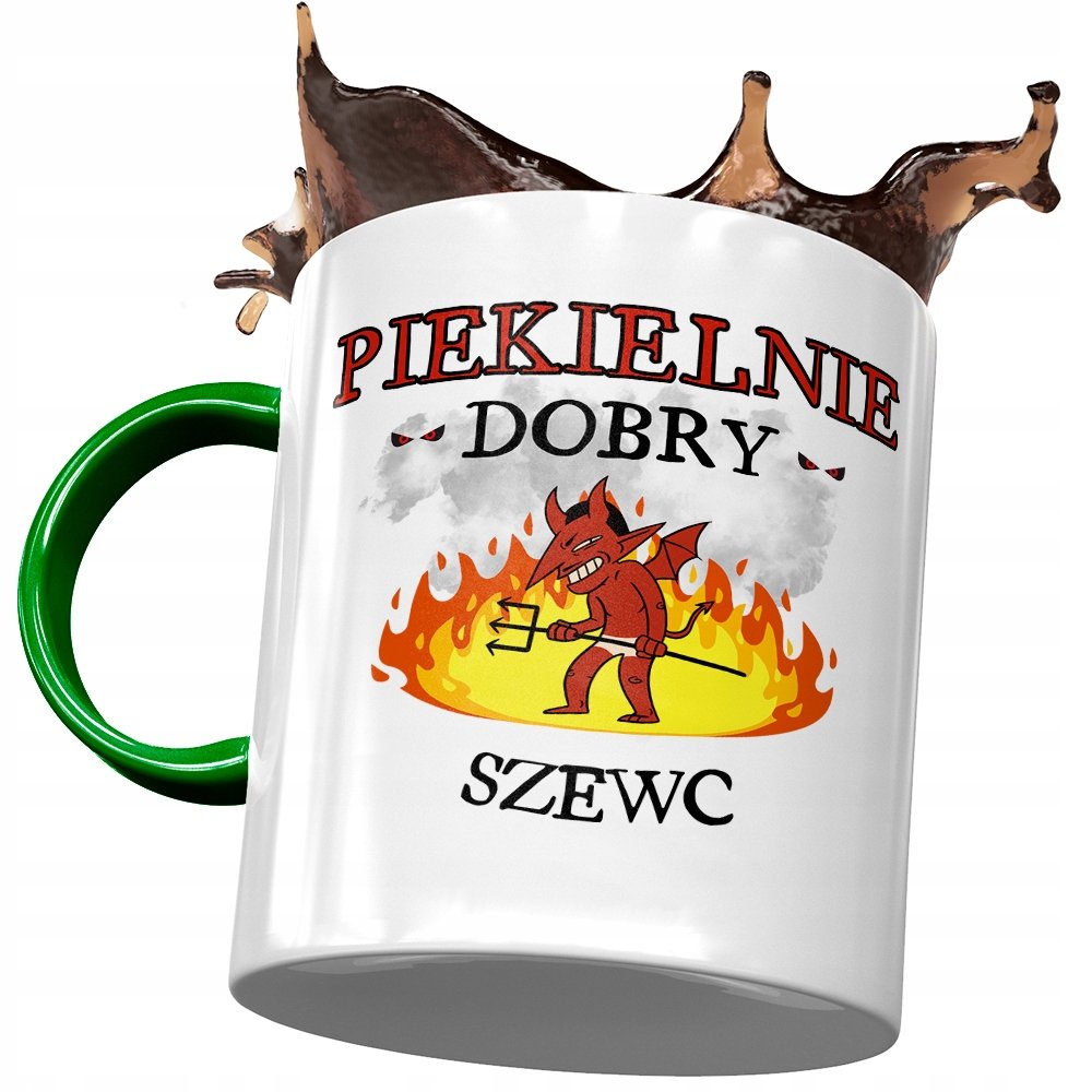 Kubek Zielony Dla Szewca Piekielnie Dobry Szewc z Nadrukiem ze Zdjęciem