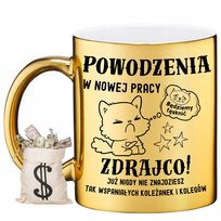 KUBEK ZŁOTY NA POŻEGNANIE ODEJŚCIE KOLEŻANKI KOLEGI Z PRACY NA PREZENT