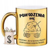 KUBEK ZŁOTY NA POŻEGNANIE ODEJŚCIE KOLEŻANKI KOLEGI Z PRACY NA PREZENT