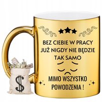 KUBEK ZŁOTY NA POŻEGNANIE ODEJŚCIE KOLEŻANKI KOLEGI Z PRACY PREZENT CUPLIFE