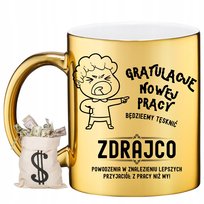 KUBEK ZŁOTY NA POŻEGNANIE ODEJŚCIE KOLEŻANKI KOLEGI Z PRACY PREZENT CUPLIFE