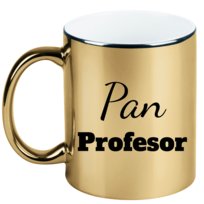 Kubek złoty pan profesor prezent dla profesora prof profesura